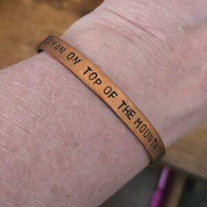 Custom Copper Hand-Stamped Bracelet | Inspirational Quote | Adjustable 6–8” Wris